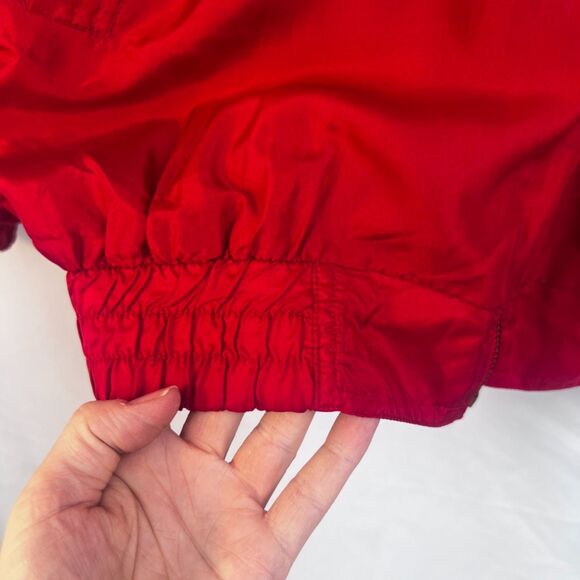 FUDA International VTG 100% Silk Red Full Zip Bomber Jacket Lightweight Size MD - Picture 9 of 15